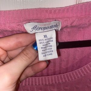 Pink Aeropostale Cable Knit Sweater